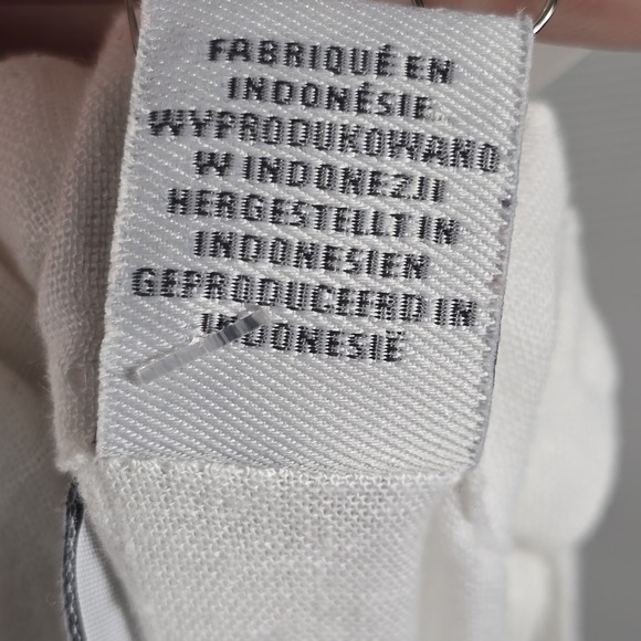 NWT Haute Hippie Linen Blend Wide Leg Jumpsuit L White Resort Summer Beachwear - Picture 12 of 12